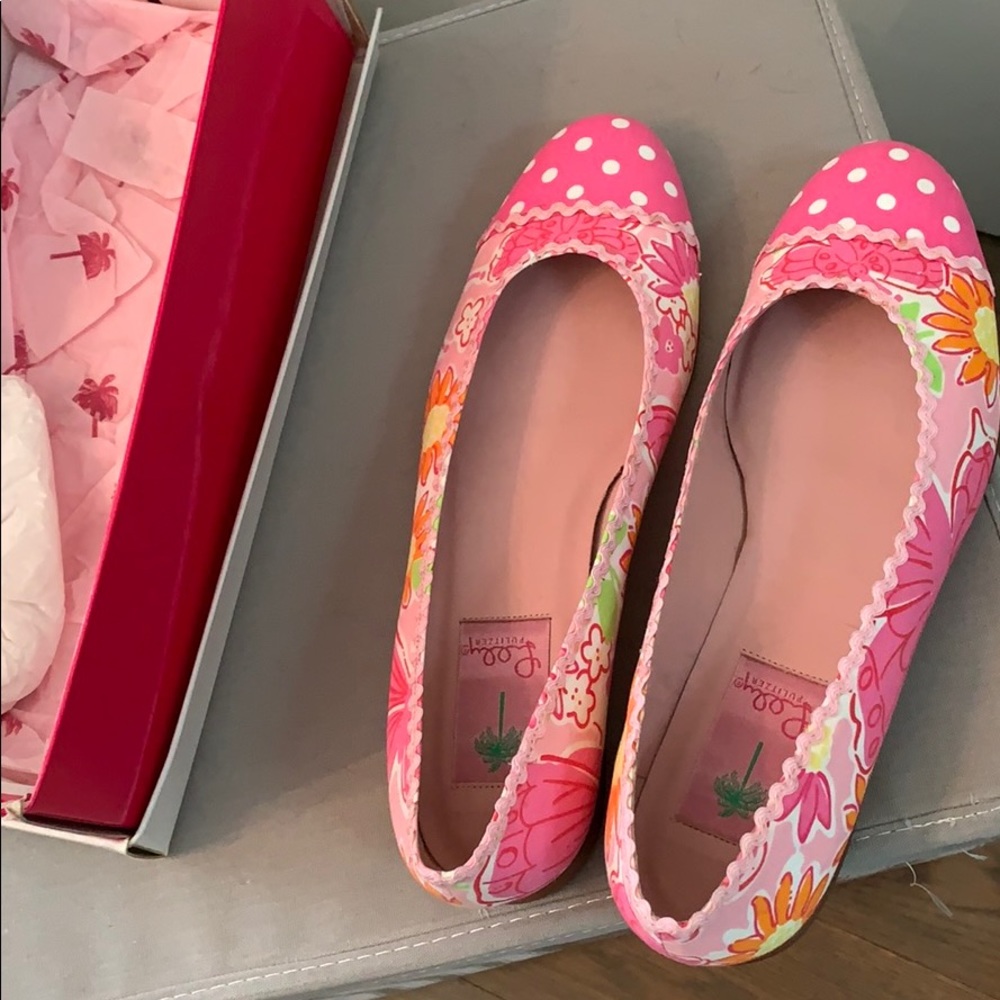 Lilly Pulitzer Retro ballet flats sz 8 NEVER WORN
